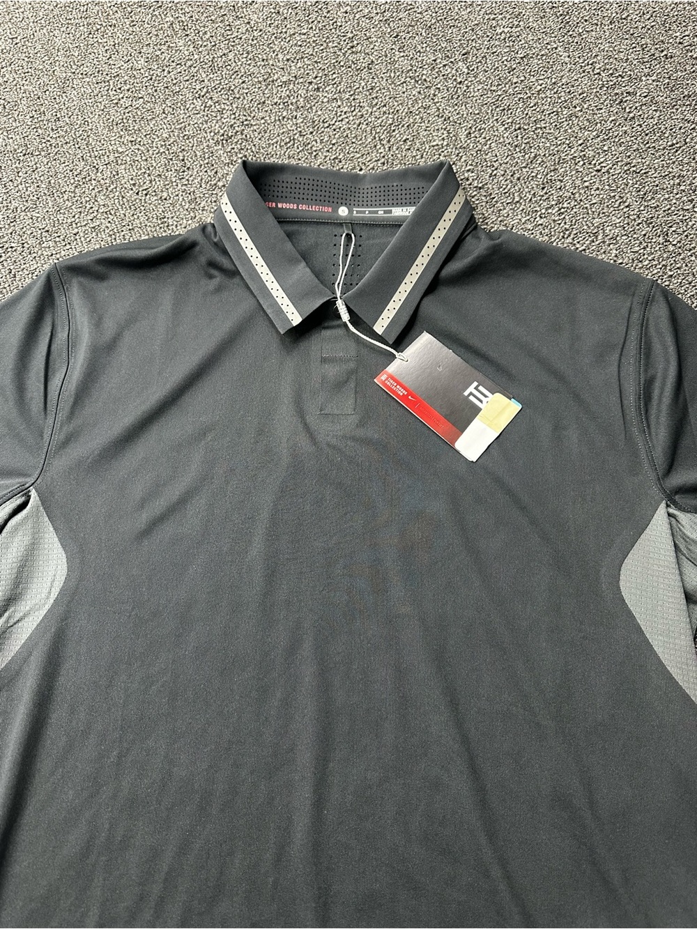 Nike Tiger Woods Collection Golf Polo Shirt Mens S Black- NWT